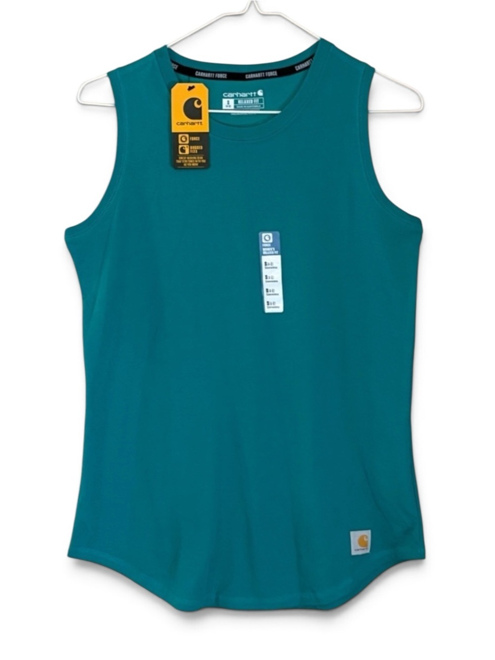 NWT Carhartt Force Teal Crewneck Tank Top